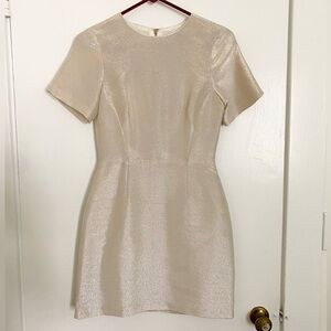 Warehouse Metallic Shift Dress